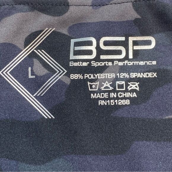 Better Sports Performance Blue Tone Camo Leggings Size Large - Picture 3 of 11